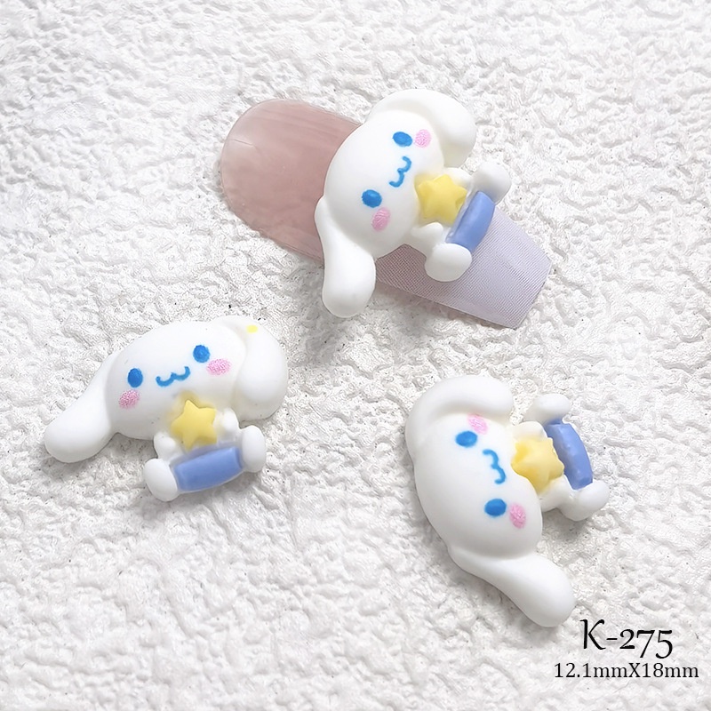 พร้อมส่ง⚡ Cinnamoroll จิว ซินนามอโรล (ราคาต่อ1ชิ้น) อะไหล่ตกแต่งเล็บ จิวแต่งเล็บ อุปกรณ์แต่งเล็บ อะไหล่ติดเล็บ Nailspop