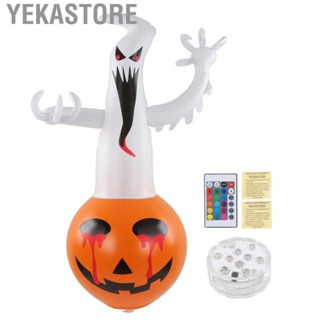 Yekastore Inflatable Pumpkin 16 Color  Light Weatherproof Halloween Decoration