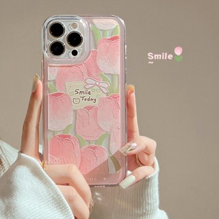 เคสโทรศัพท์มือถือนิ่ม แบบใส ลายการ์ตูนดอกไม้น่ารัก สําหรับ iPhone14 13 12 11 Pro MAX X XR XS MAX mini 7 8 Plus SE 2020