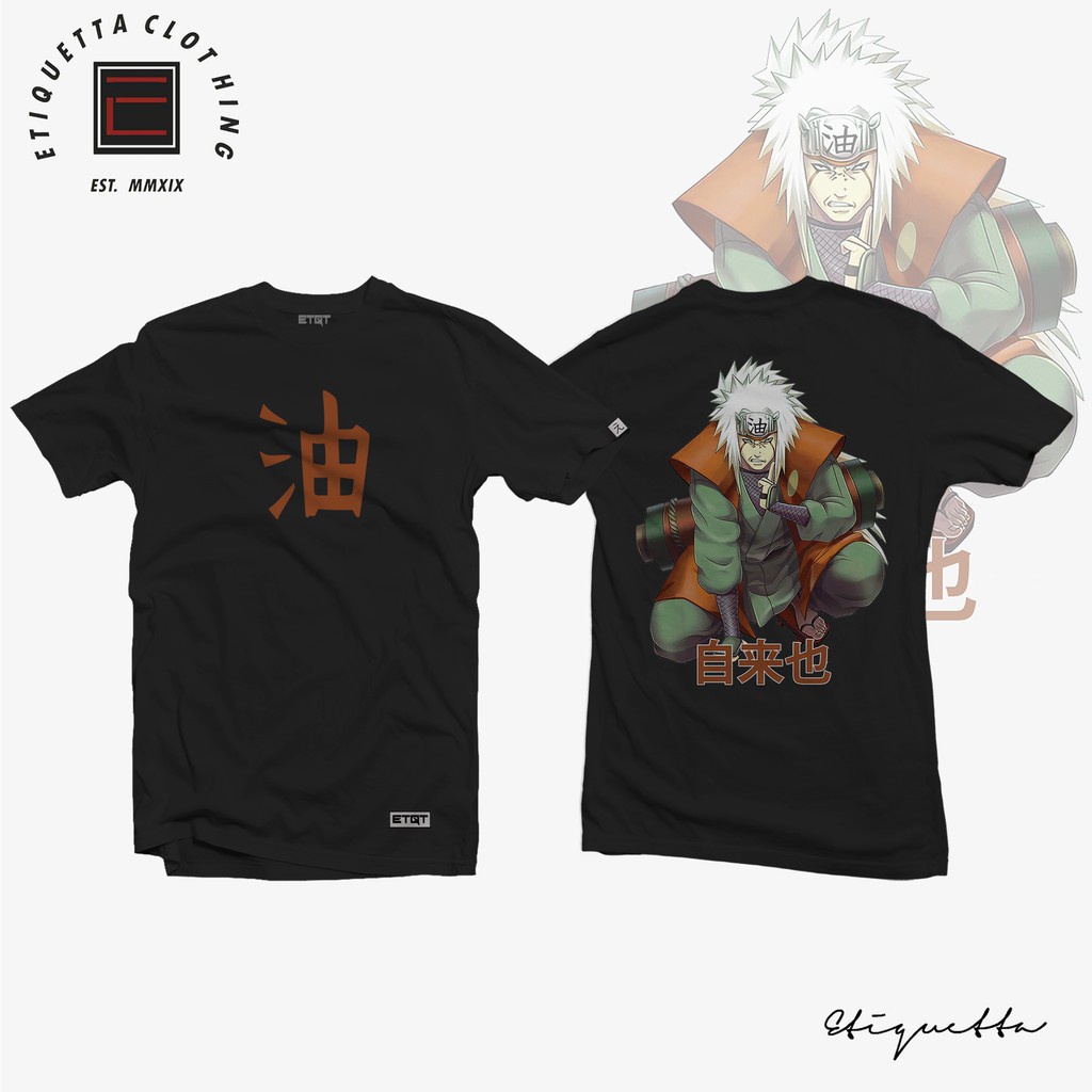 พร้อมส่ง Anime Shirt - ETQTCo. - Naruto - Jiraiya การเปิดตัวผลิตภัณฑ์ใหม่ T-shirt