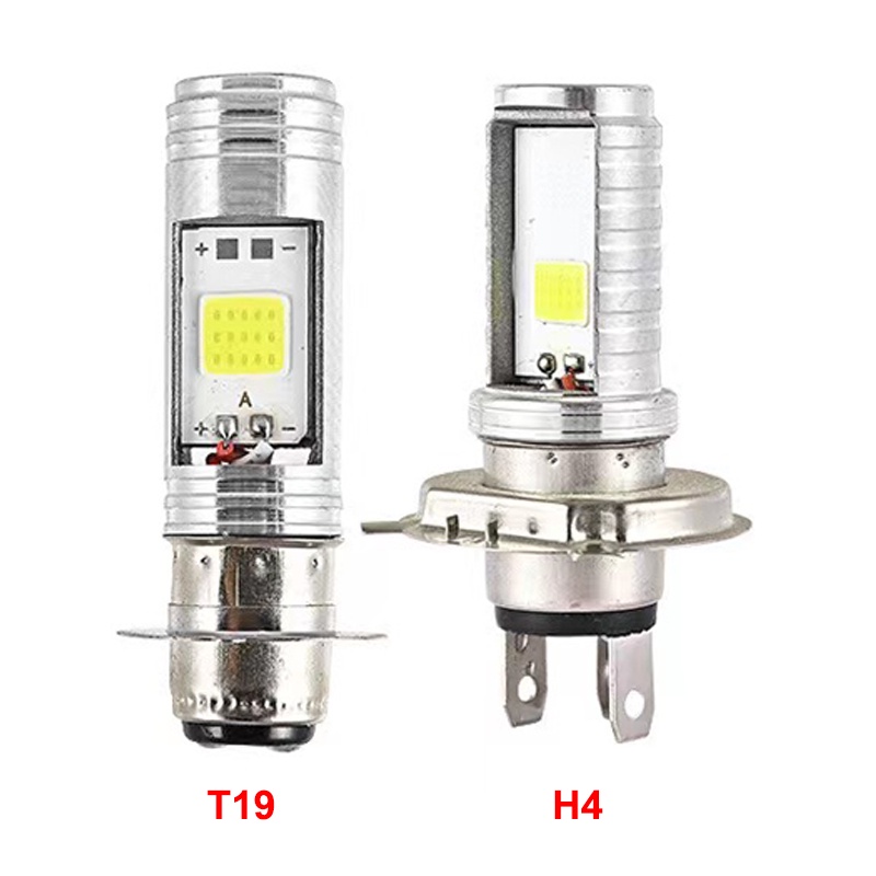 หลอดไฟหน้ามอไซ LED LED 7W H4 T19  #เลือก สีขาว หลอดไฟหน้า LED  ไฟหน้ามอไซค์