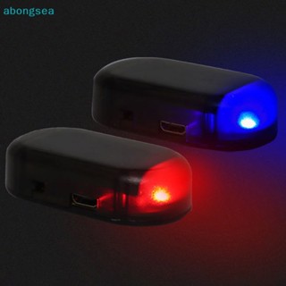 Abongsea โคมไฟสัญญาณเตือน LED พลังงานแสงอาทิตย์ กันขโมย สําหรับติดรถยนต์