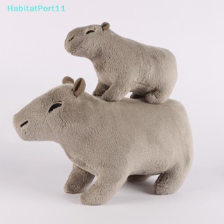 Habitatport Capybara ตุ๊กตานุ่ม รูปการ์ตูนสัตว์น่ารัก ผ้าฝ้าย PP ของขวัญวันเกิด สําหรับเด็ก