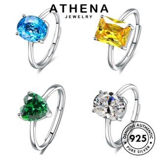 ATHENA JEWELRY ต้นฉบับ เครื่องประดับ เครื่องประดับ 925 ทับทิม เงิน ผู้หญิง Silver แหวน เพชร แท้ มอยส์ซาไนท์ ซิทริน มรกต ไพลิน เกาหลี แฟชั่น รักหัวใจ M037