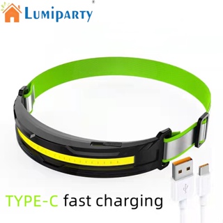 Lumiparty ไฟหน้า Led 4 ระดับ แบบพกพา กันน้ํา สําหรับตกปลา ตั้งแคมป์ กลางแจ้ง