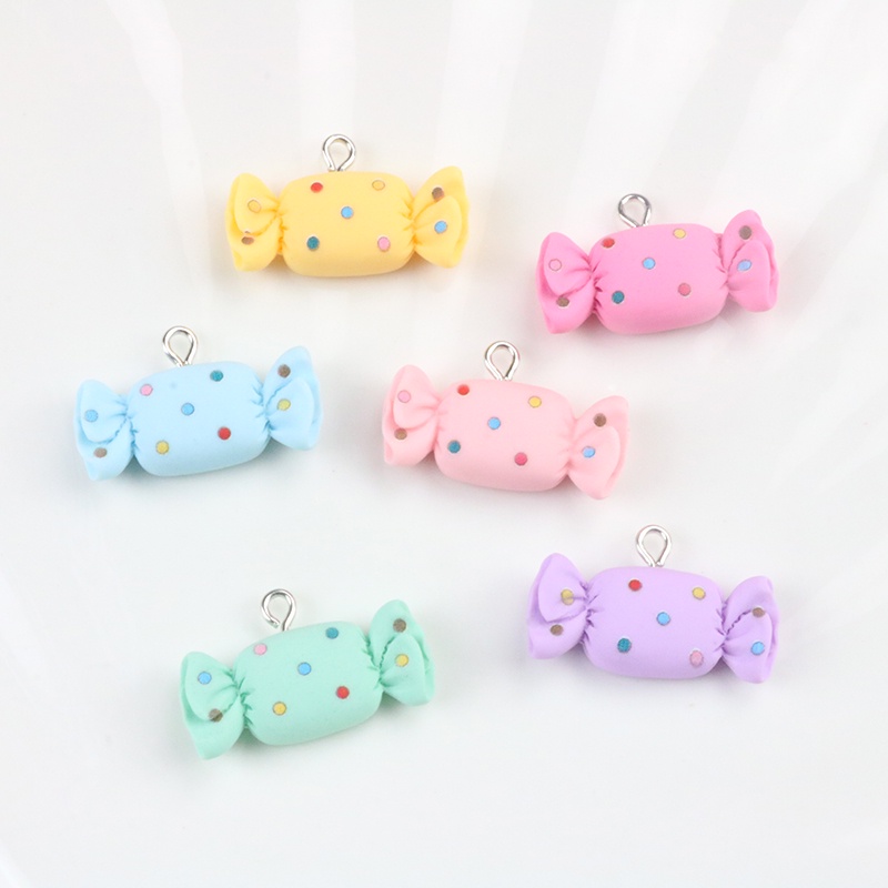 เครื่องประดับ สร้อยคอ ต่างหู จี้เรซิ่น รูปจุด ขนาดเล็ก แฮนด์เมด สีสันสดใส แบบสร้างสรรค์ diy