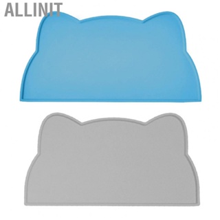 Allinit Bowl Mat  Spill Proof Dog Dish Mat  Slip Easy To Clean Soft Silicone Raised Edge  for Home