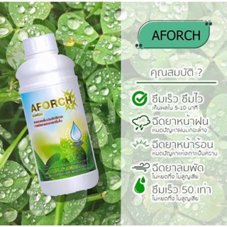 สารจับใบ เอฟอช Aforch สารจับใบ ปุ๋ยน้ำเอฟอช (ขนาด1000CC) แทรกซีมไว ไม่ทิ้งคราบ ช่วยร่นระยะเวลาจาก 4-5 ชั่วโมง