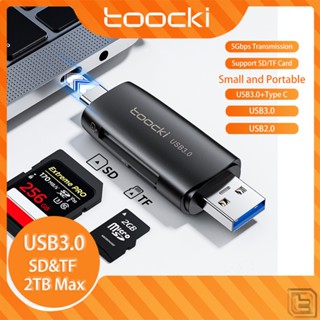 Toocki อะแดปเตอร์การ์ดรีดเดอร์ USB Type C USB 3.0 เป็น SD Micro SD TF สําหรับแล็ปท็อป โทรศัพท์ OTG Smart Memory SD Card Reader