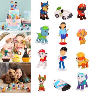 โมเดลฟิกเกอร์ PVC รูปการ์ตูนสุนัขกู้ภัย Paw Patrol ของเล่นสําหรับเด็ก 12 ชิ้น ต่อชุด