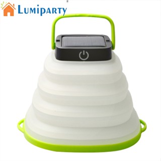 Lumiparty โคมไฟพับพลังงานแสงอาทิตย์ โคมไฟผจญภัย กลางแจ้ง ตั้งแคมป์ แบบพกพา ยางนุ่ม พับเก็บได้