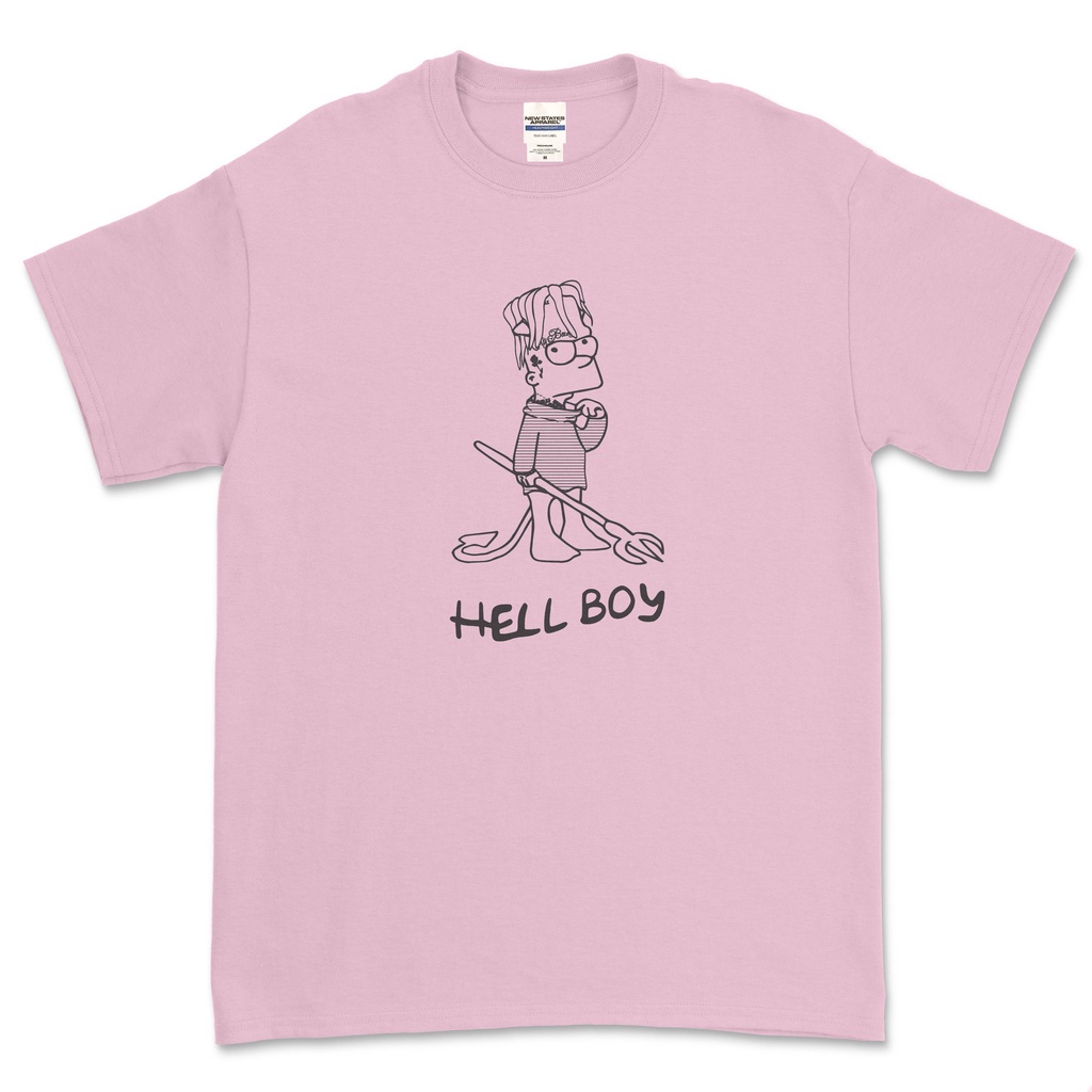 คลาสสิก เสื้อยืดแขนสั้น พิมพ์ลาย Lil PEEP-HELL BOY สําหรับผู้ชาย และผู้หญิง