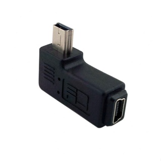 Xiwai อะแดปเตอร์ขยาย Mini USB 2.0 5P ตัวผู้ เป็นตัวเมีย M เป็น F มุมซ้าย 90 องศา