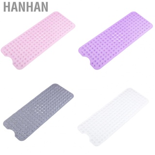 Hanhan Bathroom Shower Mat 40x100cm PVC Skid Resistant Long Strip Shower Mats with Suction Cups for Home