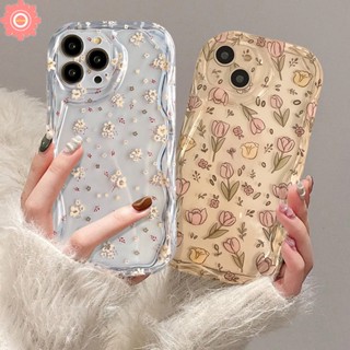 เคสโทรศัพท์มือถือแบบนิ่ม ใส ลายดอกไม้ 3D ขอบโค้ง สําหรับ Oppo A95 A12 A17k A5s A17 A57 A3s A54s A16s A7 A15 A16 A96 A54 A9 A5 A1k A74 A55 A31 A16K A76 A77s A92 A16E A53 A77 A52