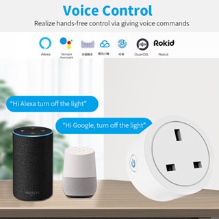 10A Tuya smartlife Wi-Fi Smart Plug ปลั๊กไฟ ปลั๊กอัจฉริยะ Smart Life APP Control การควบคุมด้วยเสียง