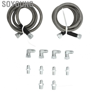 Soyoung Transmission Cooler Hose Kit Transmission Cooler Line Adapter 6AN  Freeze for TH350 700R4 TH400