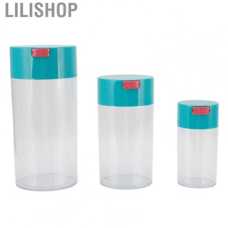 Lilishop Vacuum Storage Container  2100ml 1100ml 400ml Transparent Design Stackable Organize Plastic Toxic Free Clear Airtight Jar  for Coffee  for Dried Fruit