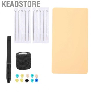 Keaostore Tattoo Equipment Piercing DIY Tattoo Practice Kit Practice Skin 9RL  Hand Poke Pen Elastic Band for Beginner