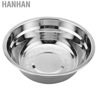 Hanhan Stainless Steel Bowl  Durable 26cm Heavy Duty Deeper Edge Stainless Steel Mixing Bowl Bottom Foot  for Kitchen