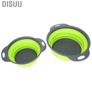 Disuu Colander Strainer  Foldable  Strainer Drain  Green Retractable Water Filter   for Kitchen for Restaurant