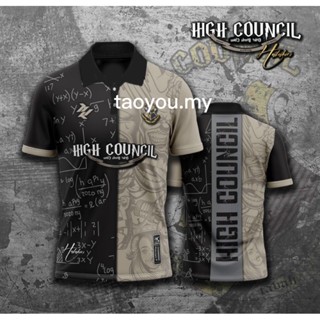 ใหม่ เสื้อโปโลแขนสั้น ลาย RETRO COLLAR Viral HIGH COUNCIL HC BLACK VOLUME 1 สไตล์เรโทร สําหรับผู้ชาย 2023