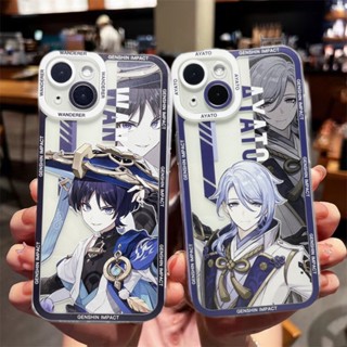 เคสโทรศัพท์มือถือ ซิลิโคนนุ่ม ใส ลาย Genshin Impact Wanderer Ayato สําหรับ Samsung S22 Ultra S21 Plus S21 FE S20 FE Note 10 Lite 10 Pro J2 J7 Prime G530 J4 J6 Plus A42 A21S A72