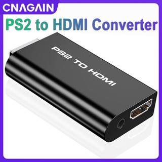 Cnagain อะแดปเตอร์แปลง PS2 เป็น HDMI แปลงวิดีโอ Sartyee PS2 เป็น HDMI พร้อมเอาต์พุตเสียง 3.5 มม. สําหรับมอนิเตอร์ HDTV HDMI