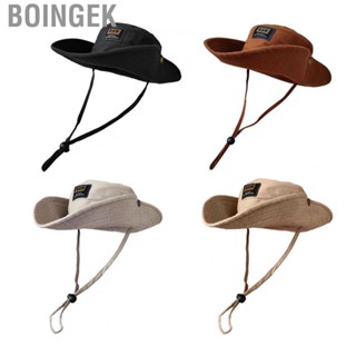 Boingek Woman Bucket Hat Wide Brim Adjustable Strap Portable Lightweight Soft Cotton Summer Fishing Hat