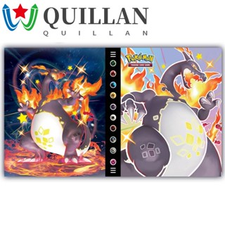 QUILLAN Kawaii Pokemon Cards Album Cool Charizard Card Book Collection Folder Christmas Gift Pokemon Map Binder Folder List Pocket Album 240pcs Models Game Card Game Card Holder Binder