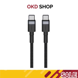 Eloop S53 สายชาร์จเร็ว USB Type-C 3A รองรับถ่ายโอนข้อมูล สายถัก USB Type-C to Type-C ความยาว 1 เมตร