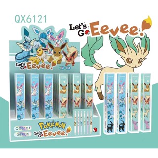 ชุดเครื่องเขียน ที่เหลาดินสอ ยางลบ ลายการ์ตูน Pokemon Eevee Pikachu Eeveelution เหมาะกับของขวัญ สําหรับนักเรียน