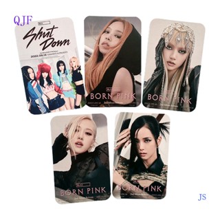 Qjf อัลบั้มรูปภาพ Kpop Lomo BORN Pink Venom Shut Down K Pop Photocard JENNIE LISA Rose อุปกรณ์เสริม 5 ชิ้น ต่อชุด