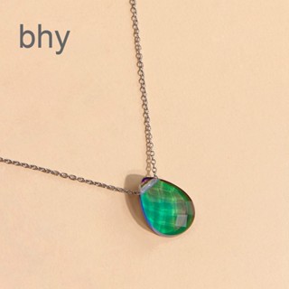 Bhy สร้อยคอ จี้เงินอัจฉริยะ เปลี่ยนสีตามอุณหภูมิ
