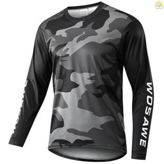 เสื้อกีฬาแขนยาว ลาย Downhill Cycling Jersey MTB สําหรับผู้ชาย