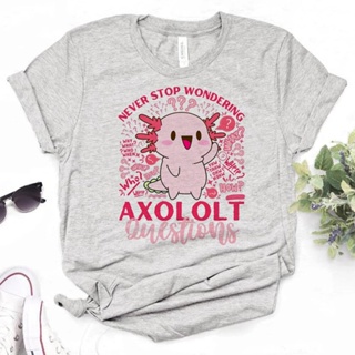 เสื้อยืด ลาย Axolotl สไตล์ฮาราจูกุ แนวสตรีท สําหรับผู้หญิง