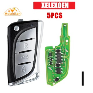 รีโมตกุญแจรถยนต์ 3 ปุ่ม สําหรับ Xhorse XELEX0EN Toyota Lexus Sytle Built-in Super Chip VVDI 5 ชิ้น