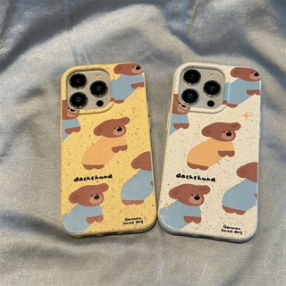 เคสโทรศัพท์มือถือ ซิลิโคนนิ่ม กันกระแทก ลายการ์ตูน Dachshund QYJS 14promax สําหรับ iPhone 13 12 11 xs 12promax 14plus xsmax 7 8 11 12