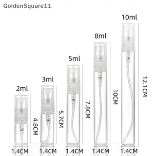 Goldensquare ขวดปั๊มหมอก 2 มล. 3 มล. 5 มล. 8 มล. 10 มล. เติมได้ สําหรับเดินทาง