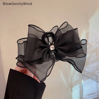 Blowgentlywind กิ๊บติดผม รูปโบว์ ขนาดใหญ่ แฟชั่นหรูหรา สําหรับผู้หญิง BGW