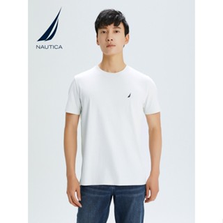 พร้อมส่ง เสื้อยืดแขนสั้น คอกลม ผ้าฝ้าย ทรงหลวม ลาย NAUTICA Nordica Counter 22s สไตล์ยุโรป อเมริกัน แฟชั่นสําหรับผู้ชายS-