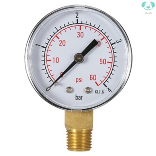 เครื่องวัดความดันไฮดรอลิก I-50 มม. 0~60psi 0~4bar เกลียว NPT 1/4 นิ้ว