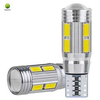 หลอดไฟเลี้ยว LED W5W T10 12V 6000K 5630 10 SMD สว่างมาก สีขาว สําหรับติดป้ายทะเบียนรถยนต์ 2 ชิ้น