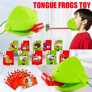 New TIC TAC TONGUE GAME Kids Toy Board Game Frog Mask Parent-child Game Toy