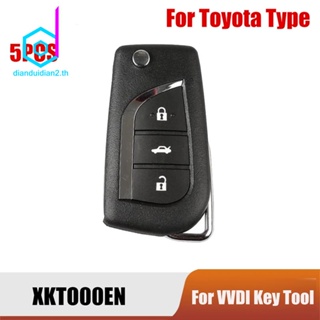 Xhorse XKTO00EN ใหม่ รีโมตกุญแจรถยนต์ 3 ปุ่ม สําหรับ Toyota Type VVDI 5 ชิ้น ต่อล็อต