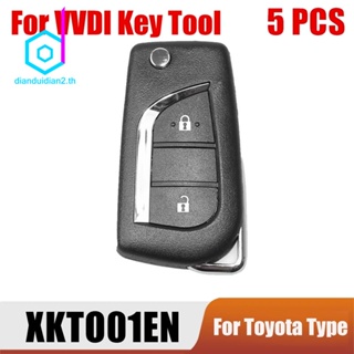 Xhorse XKTO01EN รีโมตกุญแจ 2 ปุ่ม สําหรับ Toyota Type VVDI 5 ชิ้น ต่อล็อต