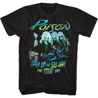 เสื้อยืด พิมพ์ลาย Open Up And Say Ahh Tour Poison สําหรับผู้ชาย