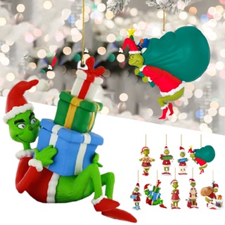 Christmas Grinch Tree Hanging Decorations Ornaments Acrylic Pendant Gift