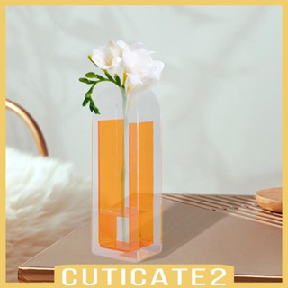 [Cuticate2] แจกันดอกไม้อะคริลิค แบบตั้งโต๊ะ สําหรับตกแต่ง