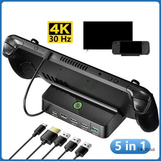 Iwo 5 in 1 ขาตั้ง 30Hz 1xUSB3 0 2xUSB 2 0 สําหรับ Steam Deck